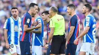 Antonio Mateu Lahoz dishes out 15 yellows and two reds during fiery Barcelona vs Espanyol clash