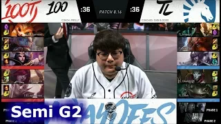 100 Thieves vs Team Liquid | Game 2 Semi Finals S8 NA LCS Summer 2018 | 100 vs TL G2