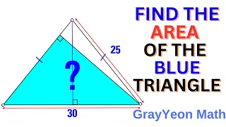 Find the area of the blue triangle Important Geometry skills explained #geometryskills #mathpuzzles