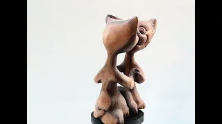 Статуетка дерев'яна "Кіт" висота 20см