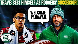 Reacting to New York Jets QB Jordan Travis seeing himself as Aaron Rodgers' successor!