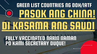 DOH & IATF GREEN LIST COUNTRIES - HINDI MARAMING OFW ANG MAKIKINABANG