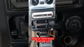 #short Sony car stereo install Bluetooth usb