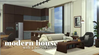 NO CC Modern house with a perfect layout | Stop Motion build | The Sims 4