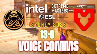 FIRST 13-0 IN CS2! FaZe vs ENCE & MOUZ Voice Comms | IEM Sydney