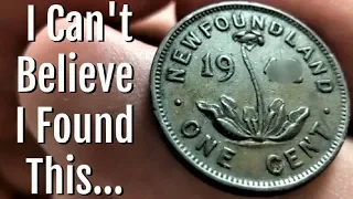 I FOUND A MEGA RARE DISCONTINUED COIN! COIN ROLL HUNTING CANADIAN PENNIES FOR THE FIRST TIME!