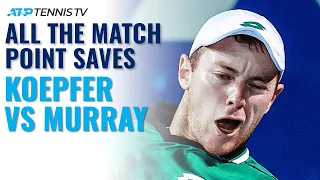 Dominik Koepfer vs Andy Murray: All The Match Point Saves & Match Point | Paris Masters 2021