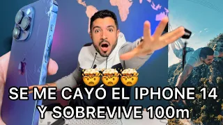 Reseña Involuntaria. iPhone 14 Pro Morado nuevo resiste caída Bungge 100m