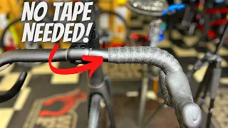 HOW TO WRAP HANDLEBARS ON A ROAD BIKE, NO TAPE SHOWING *CLEAN*