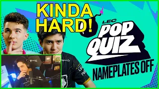 IWD REACTS TO Nameplates Off | LEC Pop Quiz