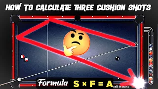 how to calculate cushion shot in 8 ball pool