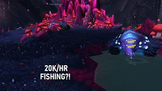 WoW Shadowlands 9.2.5 - WOW! Albino Cavefish is a SOLID Gold Per Hour Fishing Farm!