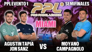 🏆 Pro Padel League: Agustin Tapia y Jon Sanz vs Moyano y Campagnolo PPL Miami Semifinales Highlights