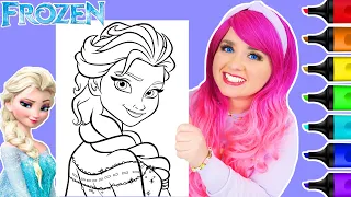 Coloring Elsa Frozen Coloring Page | Ohuhu Art Markers