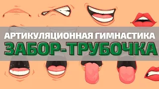 УПРАЖНЕНИЕ №6 «ЗАБОР-ТРУБОЧКА». Артикуляционная гимнастика с логопедом.