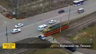 ДТП (авария г. Волжский) пр. Ленина ул. Мечникова 26-02-2020 17-10