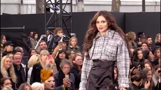 Cheryl Cole walking the runway of the L Oreal Paris fashion show In Paris