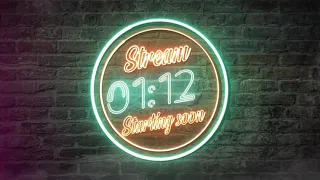 Neon 10 min Countdown   Live Stream Starting Soon 2