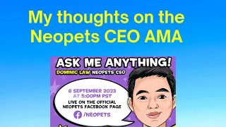 Neopets CEO Dominic Law AMA | My thoughts & opinions