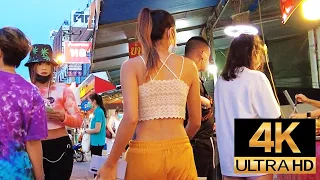 Pattaya 4K Walk Lockdown Status. Soi Bua Khao, Pattaya Tai Market, Sunday Walk 22th Aug.