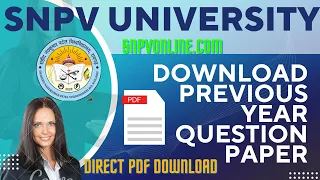 SNPV University Chhattisgarh Previous Year Question Paper Free Download I SNPVONLINE.COM