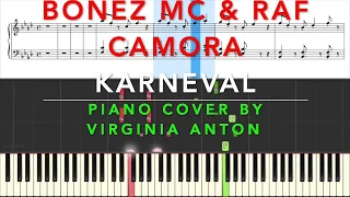 Karneval Bonez MC & Raf Camora Piano Tutorial Instrumental Cover