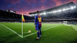 Messi entrenando goles olímpicos con el FC Barcelona