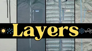 Backpacking Layers : Top Layering System I Plan To Use All Year, And My Budget Winter Layer Choice