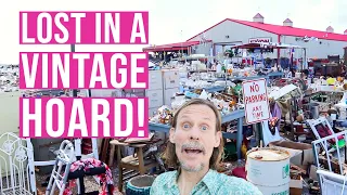 CRAZY FUN FLEA MARKET HOARD! | SHOP WITH ME | RESELLING VINTAGE