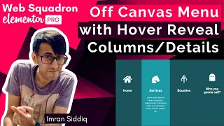 Elementor - Off Canvas Menu with Hover Reveal Columns and Details