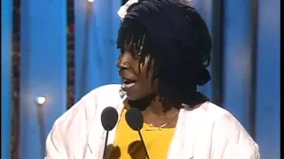 Golden Globes 1986 Whoopi Goldberg Wins Best Actress in a Motion Picture Drama