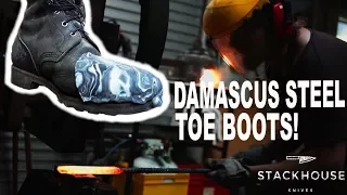 Damascus Steel, Steel Toe Boots!! PART 1