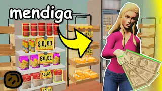 usei dinheiro infinito e coloquei todos os produtos por 1 centavo no supermarket simulator