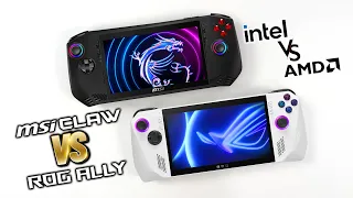 MSI Claw Vs ROG Ally! Can Intel Beat AMD in the handheld gaming PC Space?