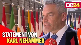 Öl-Embargo: Statement von Nehammer nach EU-Gipfel