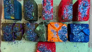 ASMR | Dyed Crunchtastic Dusty BSN 🟦🟧🟪#asmrsounds #crunchy #stressrelief #satisfying #chalk #asmr