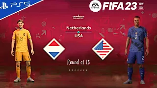 FIFA 23 - Netherlands vs USA - Qatar World Cup 2022 Round of 16 Match | PS5™ [4K60]