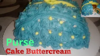 Handbag Buttercream Cake-Pipping Buttercream Roses