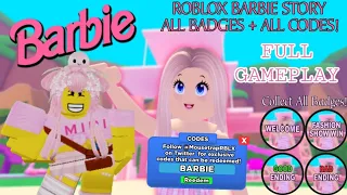 I BECAME BARBIE IN DREAMLAND!||ROBLOX: Barbie Story Full Gameplay+ All Endings + All Badges+ Codes