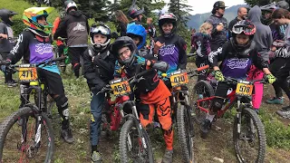 Amazing group of mountain bike kids shred post dh race laps