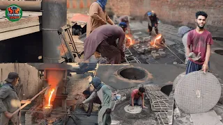 How cast iron manhole covers are made in the factory