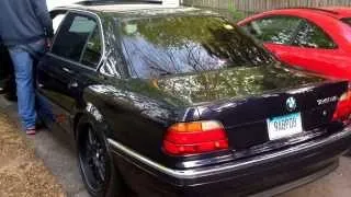 E38 with muffler delete. Still has stock cats and resonator. It sounds much louder in the video