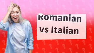 How Similar is Romanian to Italian?