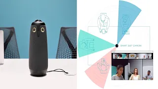 Owl Labs Meeting Owl | 360 Degree Video Conference Camera, Microphone and Speaker | Automatic Focus