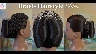 Braids Hairstyle Idea || Long Hair Updo