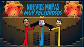 NUEVOS MAPA! *MUY PELIGROSO* - STICK FIGHT (WILLY VS FARGAN VS VEGETTA)