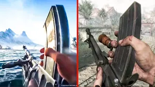 Battlefield 5 Vs Call of Duty World at war - Guns sound and Reload Animations