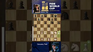 Fabiano Caruana won in game 2 against Robson | FIDE  World Cup 2023 | #shorts #shortvideo