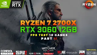 👀 RTX 3060 + Ryzen 7 2700X FPS TEST PART 2️⃣ Witcher/RDR2/GoW/Village/Horizon/Doom/Hitman/Returnal