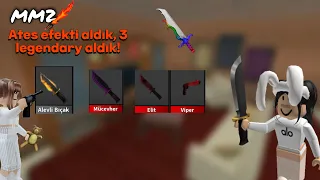 MURDER MYSTERY 2 OYNUYORUZ! ateşli efekt | 3 legendary | Roblox Elifッ